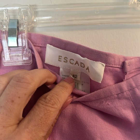 Escada lilac linen set size 40 Jacket size 42 pants - Picture 9 of 11